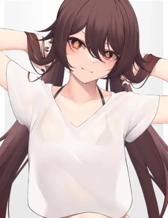 原神胡桃流口水圖片分享