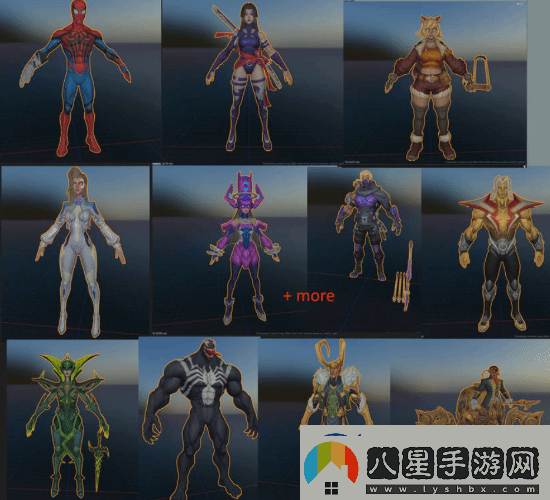 玩家拆解漫威爭(zhēng)鋒角色3D模型