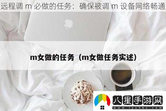 遠(yuǎn)程調(diào)m必做的任務(wù)