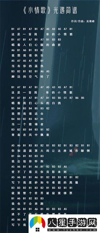 光遇熱門歌曲琴譜介紹